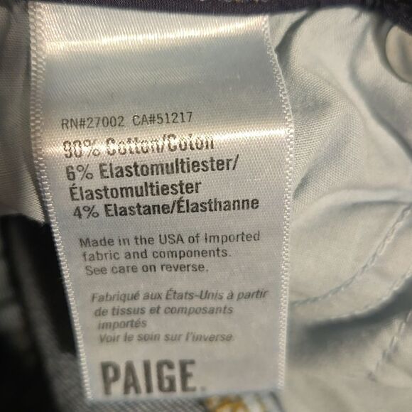 Paige Straight Raw Hem Jeans Size 25 - Picture 10 of 10